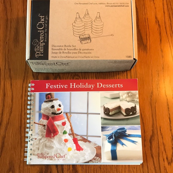 Pampered Chef Decorator Bottle Set #1585 & Book - Picture 2 of 6
